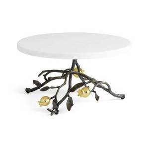 Soporte de pastel de Metal redondo de anémona con juego de cuchillos Plato de postre de alta calidad Chapado en negro Ideal para restaurantes Eventos Uso en fiestas - Product Image 3