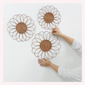 Elegante decoración de pared de ratán costero y algas marinas, arte tejido a mano de gama alta para interiores de lujo para el hogar y la Oficina - Product Image 2