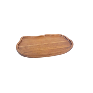 Eco-Friendly Classic Wood Dining Plate <b>Set</b> New Design for Home Kitchen Decor & Party Food <b>Serving</b> <b>Dishes</b> & Plates - Product Image 2
