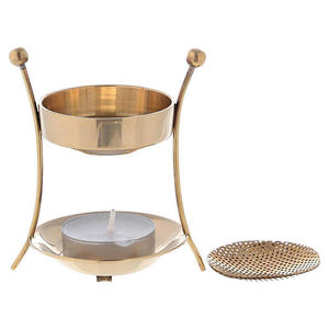 Porta incienso de metal de latón con diseño tradicional, hecho a mano, quemador de incienso de latón sólido. - Product Image 6