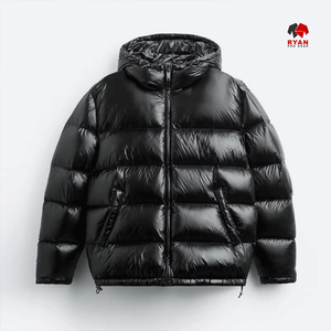 Veste matelassée décontractée pour homme Ryan Pro Gear avec fermeture éclair, capuche, design de poche, logo personnalisé - Product Image 1