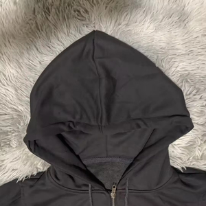 OEM Wholesale Custom Logo Printing Cotton/Polyester Hooded <b>Crop</b> <b>Top</b> Zipper Hoodie Women Loose Fit Short Badge Letter-Printed - Product Image 3