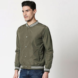 ¡Novedad de 2025! Chaqueta de satén universitaria de invierno personalizada para hombre, transpirable, a prueba de viento, ecológica, cuello levantado, deportes de equipo blanco/azul - Product Image 4