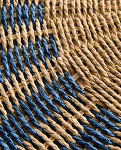 Mantel individual redondo de algas marinas con borde azul Productos ecológicos Hecho en Vietnam Mantel Decoración de mesa al por mayor - Product Image 5