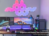 Soporte de controlador doble de cristal acrílico transparente Organización de pantalla perfecta universal para PS4 Xbox One para joyería de sala de estar
