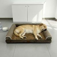Vente en gros d'usine, lit pour chien et chat en velours de luxe personnalisé, moderne, rectangulaire, solide, confortable, doux et moelleux