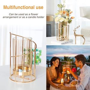 แจกันดอกไม้โลหะสไตล์มินิมอลสไตล์โมเดิร์นคุณภาพสูงสำหรับตกแต่งในร่มและสวน - Product Image 3