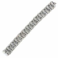Pulsera de plata tibetana con diseño de cisne calado, regalo para mujer, joyería de moda