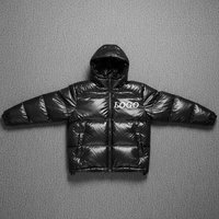 Dernière conception – Blouson bomber matelassé noir brillant pour homme, chaud et imperméable, 100 % polyester, coupe oversize, idéal pour l'extérieur en hiver