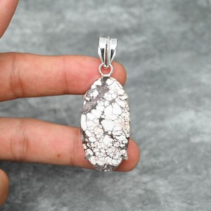 Colgante de Jaspe Caballo Salvaje, Plata de Ley 925, Colgante de Piedra Preciosa Hecho a Mano, Collar de Joyería, Regalo para Ella, Joyería de Caballo Salvaje - Product Image 4