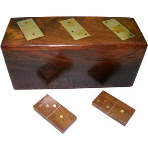 Haute qualité maison décorative artisanat indien article nouveau Design 2025 gros personnalisé bois jeu dominos boîte voyage Domino - Product Image 5