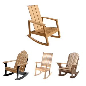 Chaise à bascule en bois moderne de nouvelle conception, conception personnalisable de chaise longue de salon - Product Image 6