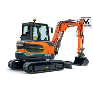 Mini-excavatrice DEVELON DX63-7, 6-8 tonnes, opérationnelle Poids. Moteur Kato Doosan, godet Kobelco, neuf et d'occasion, SQ6355990 - Product Image 1