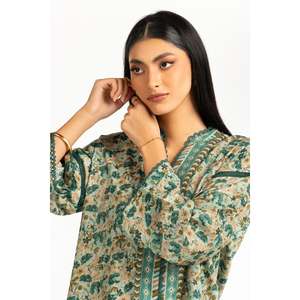 Conjunto de Dos Piezas Casual para Mujer, Estampado Verde, para Primavera/Verano, Talla XS/XS, Diseño sin Cuello - Product Image 5