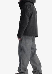 Veste Parka longue à capuche élégante pour hommes coupe-vent automne spécial extérieur col montant 100% toile de coton personnaliser les patchs 2026 - Product Image 2