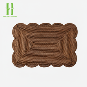 Assiettes de présentation en rotin naturel tissé à la main pour décoration de table de mariage napperons festonnés en osier du Vietnam Meilleure vente - Product Image 3