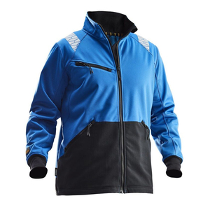 Custom Fit <b>Men's</b> Workwear Softshell <b>Jacket</b> Contrast Reflective Tape Windproof Water Resistant Durable <b>Utility</b> Softshell <b>Jackets</b> - Product Image 5