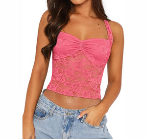 Nouvelle arrivée Pas cher femmes élégantes Crop hauts personnalisé imprimé épaule dénudée Sexy dame respirant Crop Top - Product Image 1