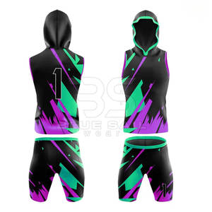 Sublimación personalizada Camisas sin mangas con capucha Sudaderas ligeras 7 V 7 Uniformes - Product Image 4