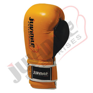 ถุงมือชกมวยหนังแท้คุณภาพสูงแบบเต็มนิ้ว สีดำทอง พร้อมที่จับมือ ผลิตโดย OEM - Product Image 6