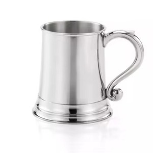 Pure Brass Medieval Mug for Drinking Ware New Brass Mug Latest Medieval <b>Tankard</b> Mug Silver Plated Simple Style For Home Hotel - Product Image 2