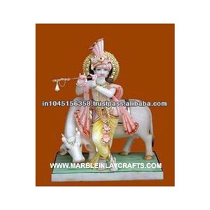 รูปปั้นพระกฤษณะหินอ่อน - Product Image 1