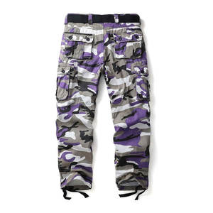 Moda Streetwear Nuevo producto Hombres Casual Camuflaje Cargo Pantalones Algodón Multi bolsillos Pantalones rectos - Product Image 2