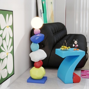 Hj nhà nóng bán nghệ thuật sáng tạo đầy màu sắc ngăn xếp bức tượng đá trang trí điêu khắc trang trí đèn sàn - Product Image 2