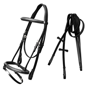 Alta calidad de cuero inglés de acero inoxidable suave acolchado duradero equitación elegante Snaffle brida personalizable indio - Product Image 5