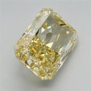 Diamante Cultivado en Laboratorio de Corte Radiante de 5.08 Quilates, Color Amarillo Intenso Fantasía, Calidad VVS2 con Forma de Corazón Amarillo - Product Image 3