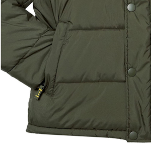 Nouvelle arrivée, veste d'hiver matelassée pour homme, à capuche, fermeture éclair, unie, en toile, style urbain, Green North Face - Product Image 5