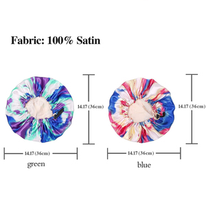 Large Size Tie dye Satin <b>Bonnets</b> Lined Double Layer Women Baby Mom Designer <b>Bonnet</b> Cap Use Satin <b>Bonnet</b> Sleep Wear - Product Image 3