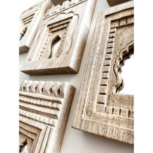 Gương gỗ chùa nhỏ Ấn Độ - Nhiều mẫu mã cổ điển & cổ xưa khác nhau để trang trí nhà cửa, nhà hàng & khách sạn - Product Image 5