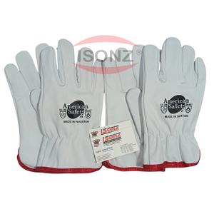 Gants de travail en cuir de chèvre pour hommes et femmes pour la sécurité et le jardinage des conducteurs utilitaires. - Product Image 5