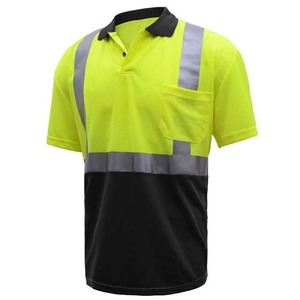 2026 High Visibility Reflective Short Sleeves Seamless Fusing <b>Polo</b> Shirt Men Women Comfortable Polyester Construction - Product Image 5