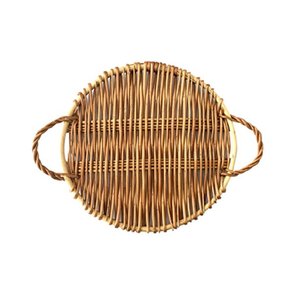 Plateau de service en bois de taille personnalisée, vaisselle de décoration de table de fête de mariage, plateaux en bois de rotin pour service alimentaire - Product Image 1