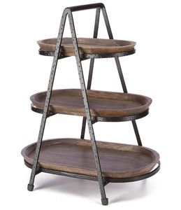 Wooden <b>Cake</b> <b>Stand</b> With <b>Glass</b> Lid Kitchen Decorating Fresh Arrival Classic Design Brown Color Cupcake <b>Stand</b> - Product Image 6