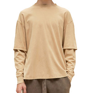 2025 100% coton T-shirt pour hommes coupe ample imprimé hommes respirant et doux avec confortable Double couche élégant T-shirt hommes - Product Image 1