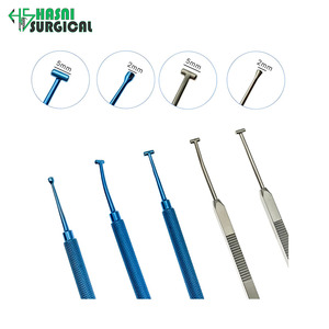 Depresor Escleral de Acero Inoxidable de Doble Extremo de 130 mm con Clip de Bolsillo, Instrumento Quirúrgico Oftalmológico Manual, Certificado CE - Product Image 3