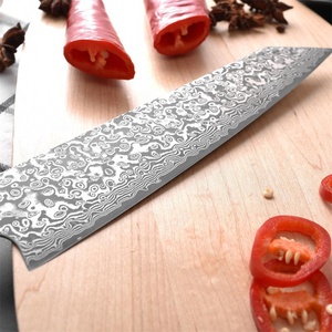 มีดเชฟดามัสกัสพร้อมด้ามไม้มีดสำหรับใช้ในครัว - Product Image 3