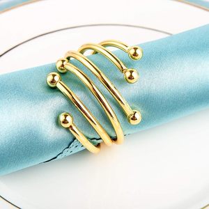 Servilletero de metal dorado para agregar un toque romántico a las cenas, decoración de mesa perfecta de alta calidad, impresiona a tus invitados - Product Image 1