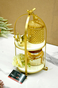 Soporte de pastel de Metal de la más alta calidad hecho a mano al por mayor elegante clásico de lujo decorativo hogar mejor calidad soporte de pastel de Metal - Product Image 2