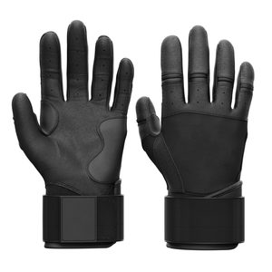 ถุงมือเบสบอลซอฟท์บอลหนังแท้สำหรับกีฬากลางแจ้งถุงมือตีเบสบอลแบบกำไลข้อมือยาว - Product Image 1