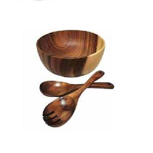 Tazón para servir ensalada de sopa de madera y Metal de diseño moderno, vajilla de cocina única para uso en fiestas, técnica personalizada - Product Image 6