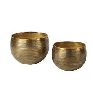 Bol à fleurs en métal sur piédestal, Vase pour centres de Table, bol à Fruits en métal pour fournitures de cuisine - Product Image 6