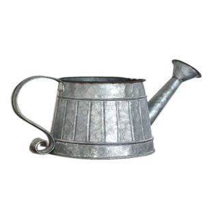 Regadera de metal galvanizada con mango de latón y cuerda Regadera de hierro de metal para flores y plantas para Decoración - Product Image 2