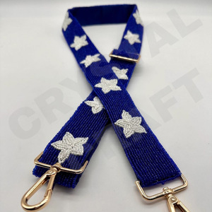 Correas de bolso de cuentas de semillas ajustables Rosa estrella accesorios de moda con forma personalizada y correa de monedero con cuentas de diseño - Product Image 3