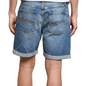 Shorts de Mezclilla Rectos de Cintura Alta - Estilo Casual Urbano, 100% Algodón, Lavables y de Secado Rápido, con Logotipo Personalizado - Product Image 3