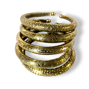 Bracelets en laiton faits à la main en gros |   Bracelet africain tribal bohème poli |   Bijoux ethniques ajustables pour femmes - Product Image 1