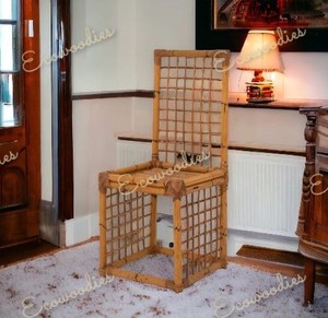 Chaise de Salle à Manger Vintage en Rotin Artisanat en Bois de Canne de Bambou Petit-Déjeuner Cuisine Pub Chaise Haute pour Salon Café Restaurant Moderne - Product Image 4